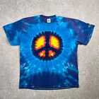 Vintage 90s Peace Sign Tie Dye PEI Acid Trippy RARE T Shirt XL