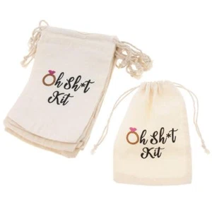 Hangover Kit Bags - 20 Count Drawstring Bag, 4 x 6 Inches Muslin Drawstring - Picture 1 of 11
