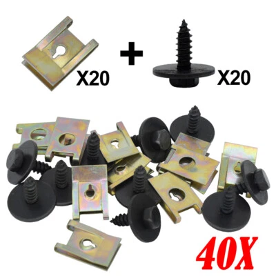 20set/40pc For BMW Undertray Clips Screws Engine Under Cover Splash Guard Shield - Image 1 of 4