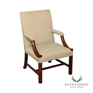 Federal Style Mahogany Open Armchair - Picture 1 of 12