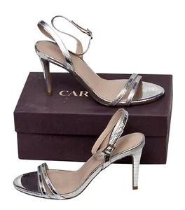 CARVELA Lead Ladies Silver Snake Print Strappy Sandals Shoes Stiletto RRP £89 - Picture 1 of 10