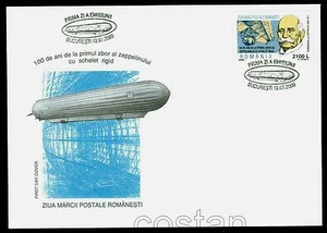 2000 Zeppelin,Ferdinand,Graf von Zeppelin,Zeppelin,Stamp Day,Romania,Mi.5503,FDC - Picture 1 of 1