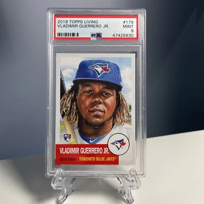 VLADIMIR GUERRERO Jr. RC PSA MINT 9 2019 TOPPS LIVING SET #179 BLUE JAYS ROOKIE! - Image 1 of 3