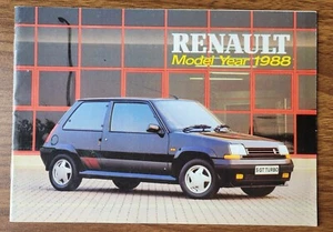 Renualt Car Model Year 1988 Brochure. 16 Pages. 21cm x 15cm - Picture 1 of 5