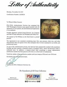 1969 Washington Senators Team Signed Baseball, 28 Autos Fox Howard Williams PSA - Picture 1 of 7