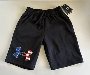 Under Armour Men's UA Freedom Flag Logo Shorts Black Men’s Large New With Tags - Picture 1 of 3