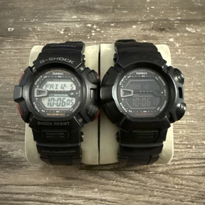Casio G-Shock Mudman Digital Watch Shock Resist G-9000 Black Red Bundle - image 1 of 4