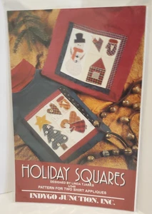 Vtg Holiday Squares by Indygo Junction Inc No-Sew Applique 1994 Pattern #348 - Picture 1 of 4