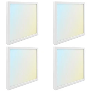 Luxrite 9 Inch Square LED Flush Mount Light 18W 1250LM 5CCT Dimmable ETL 4-Pack - Picture 1 of 7