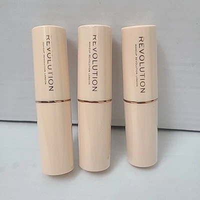 Pack of 3 Makeup Revolution Beauty Fast Base Stick Foundation F11 Seal Free Ship - Image 1 of 4