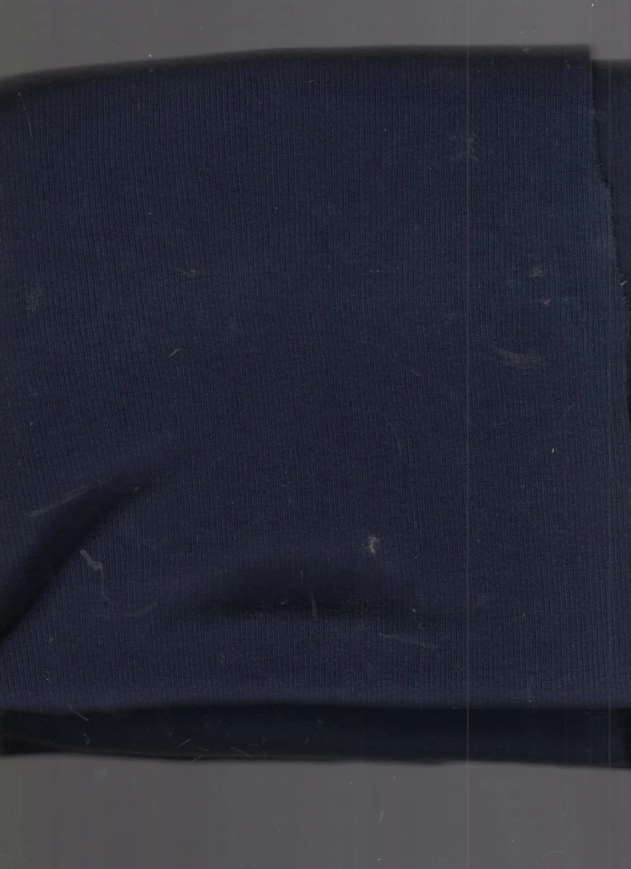 fabric 1 yard ribbing #40 100% cotton 38" wide navy blue - Image 1 of 1