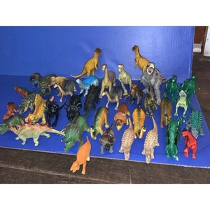 Huge Lot Of 37 Mix Dino Dinosaur Plastic Toys Action Figure 1999-2001 Has Damage - Picture 1 of 24