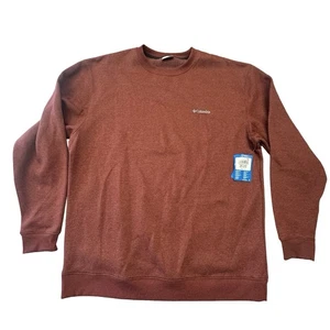 Columbia Sweatshirt Men's XXL 2XL Maroon Red Pullover Hart Mountain II Crew - Picture 1 of 3