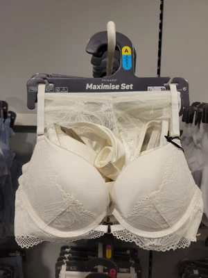 Primark 2 размера больше повысить кружева максимизировать бюстгальтер стринги пуш-ап Knickers комплект Push I - Изображение 1 из 4