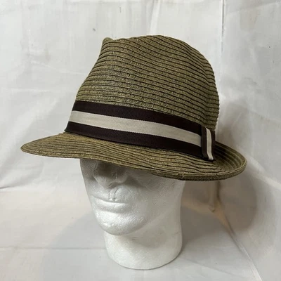 Chapéu de Palha Jaxon Toyo Fedora Bege 2XLarge 2XL XXL Chapéu Estilo Banda - Imagem 1 de 4
