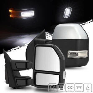 Fit 2021-2023 Ford F150 Power Heated Chrome Towing Mirrors Pair Turn Signal BSM - Bild 1 von 8
