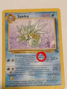 CARTA POKEMON SEANDRA ERRORE DI STAMPA - Imagen 1 de 2