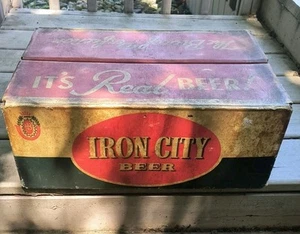 Vintage 1960's IRON CITY BEER Cardboard Box Case 23 Bottles Pittsburgh Brewing - Picture 1 of 8