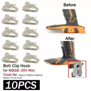 10 Pack for Ridgid OEM Belt Clip Hook With Screw For Ridgid R86035 R86034 R86036 - Picture 1 of 11