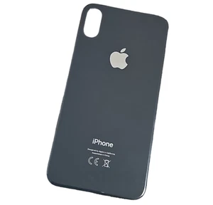 Für Apple iPhone X Backcover / Akkudeckel /Big Hole /Logo/ Kleber/ Schwarz - Bild 1 von 2