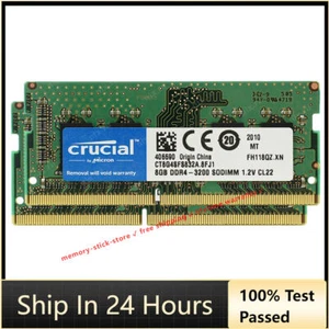 CRUCIAL 8GB x2 DDR4 3200 MHz PC4-25600 Laptop SODIMM Non-ECC 260-Pin Memory RAM - Picture 1 of 12