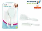 Baby Brush and Comb Set White Soft Gentle for Baby First Steps Gift Ideas