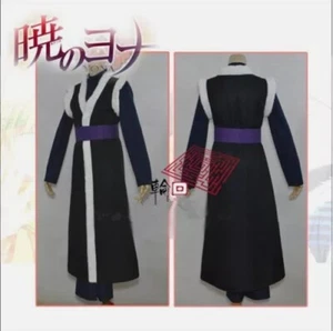 Akatsuki no Yona Shin-Ah Cosplay Costume Black Daily Kimono Full Set - Picture 1 of 7