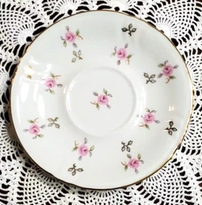 Winterling Bavaria Demitasse Saucer Pink Chinz Rose Bud - Picture 1 of 8