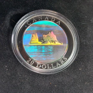 2004 $20 Canada 1 oz. SILVER Iceberg - Natural Wonders Hologram Coin - Picture 1 of 9
