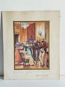 ++ Projet maquette Gouache originale ANDRE GILLIER Publicité de mode c. 1930 + - Foto 1 di 8