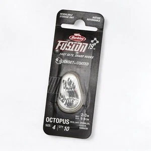 Berkley Fusion19 SlickSet Coated Octopus Fishing Hooks Size 4 – 10 Pack - Picture 1 of 2
