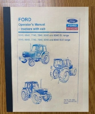 5640 6640 7740 Tractores con cabina manual operador para Ford 7840 8240 8340 SL SLE Foto 1 de 4