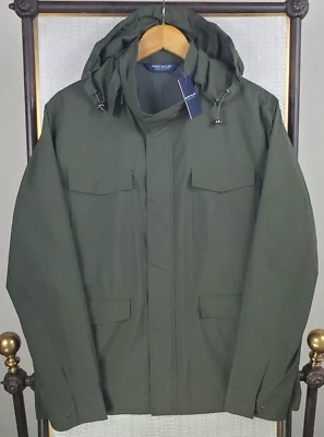PETER MILLAR NEW $895 Sz Large Excursionist Flex Jacket Hood Loden Crown Crafted - Image 1 of 4