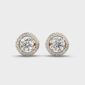 14k Lab Grown Everyday Solitär Classic Round Diamond Studs by AK Jewellers - Bild 1 von 5