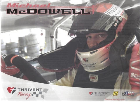 2015 MICHAEL MCDOWELL "THRIVENT 2ND VERSION" 95 NASCAR SPRINT CUP POSTCARD Cover