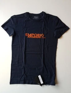 Emporio Armani T shirt Men Round Neck Size M Colour Navy - Picture 1 of 5