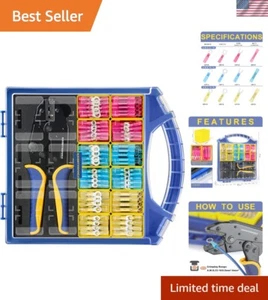 Juego de conectores de cable termorretráctil de grado marino 380 piezas, cable eléctrico 22-10 AWG... - Imagen 1 de 7