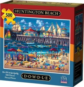 Rompecabezas de arte popular Dowdle; Huntington Beach; 500 piezas - Imagen 1 de 2