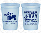 Personalized Plastic Party Cups Custom Cup (347) Tractor Wedding Favors