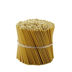 Pure Beeswax Candles No-Drip, Smoke-Less, Decorative Candles 6.3”x 0.2”, 50-Pack - Picture 1 of 6