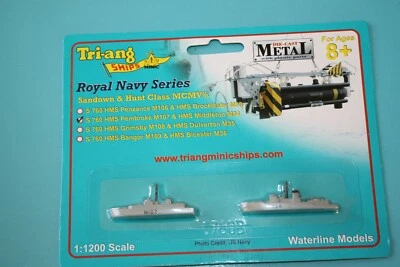 HMS Pembroke M107 and HMS Middleton  M34 Minehunters Royal Navy Mint Carded - Image 1 of 4