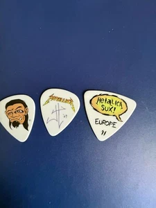 ((( METALLICA ))) guitar pick LOT of THREE (3 picks) INVENTORY SALE! LOT#8 - Picture 1 of 2