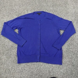 Banana Republic Sweater Womens Large Blue Sweatshirt Cardigan Normcore Academia - Picture 1 of 9