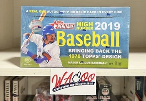 2019 Topps Heritage High Number MLB Baseball Factory Sealed Hobby Card Box!! - Picture 1 of 6