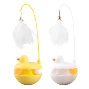 Cat Toys Interactive Kitten Toy Detachable Feather Lightweight Resin Duck - Picture 1 of 14