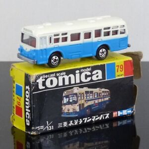 Tomy Tomica 79 Fuso One-Man Operated Bus blue & white BOXED - Made in Japan