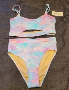 New! BEACH JOY Women's 2 Piece Set Swimwear Bikini Tye Dye Size M - Picture 1 of 13