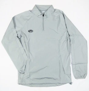 RAWLINGS 1/4 REISSVERSCHLUSS PULLOVER HERREN HELLGRAU JACKE GRÖSSE SMALL - Bild 1 von 5