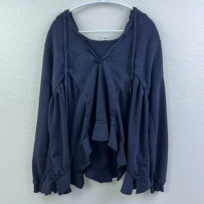 Sudadera con capucha Anthropologie Daily Practice The Sapphire para mujer S negra* Top de gran tamaño Foto 1 de 4