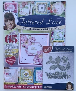 Never Used 5-Pc Crocus Metal Die Set & Tattered Lace Cardmaking Magazine Issue 1 - Picture 1 of 6